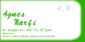 agnes marfi business card